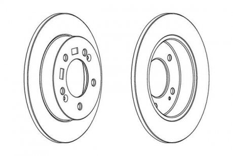 HYUNDAI Диск гальмівний задн.ix20,Kia Venga 10- JURID 563033JC