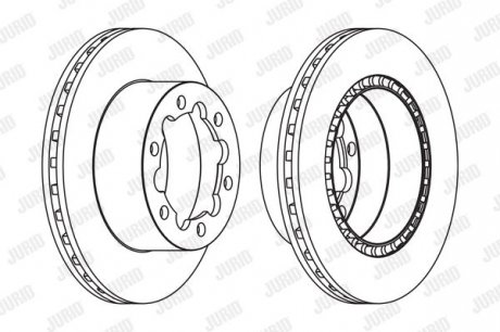 DB Диск тормозной задн.Sprinter,VW Crafter 06- (303,4*28) JURID 569138J
