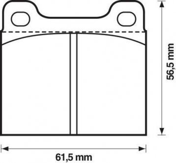 DB Тормозные колодки задние W123 -85 JURID 571279J