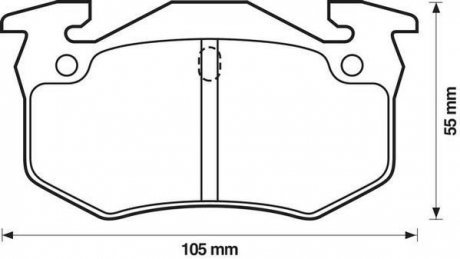 CITROEN Тормозные колодки задн. ZX 91-,Xsara,Peugeot 206-309,Renault 19,Clio,Megane I JURID 571334J