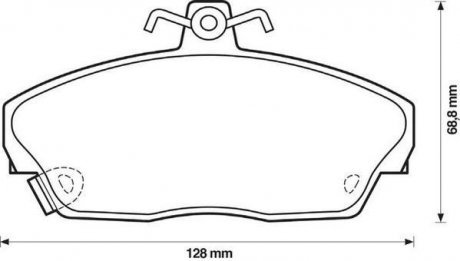 HONDA Колодки тормозные передние Concerto 1.5 16V 90-,Civic VI,VII,Rover 200,400,45,800 JURID 571438J