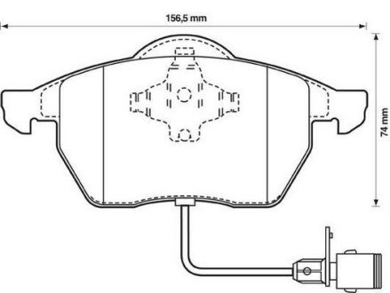 AUDI Гальмівні колодки передн. 100 Quattro 91- (з датчиком) JURID 571512J