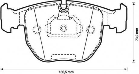 BMW Тормозные колодки передн.5-serie (E39), 7-serie (E38), X5 (E53) JURID 571873J