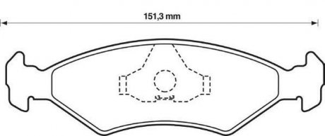 FORD Тормозные колодки дисковые Fiesta 95-00 JURID 571914J