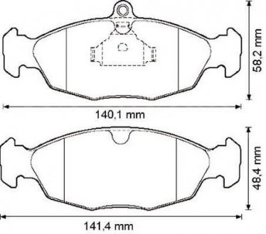 OPEL Тормозные колодки передние Astra F 91-,Vectra A 88-,Daewoo Lanos,Nexia JURID 571924J