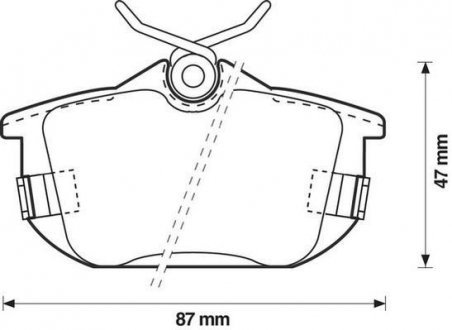 MITSUBISHI Гальмівні колодки задн.Carisma, Spase Star 00- VOLVO 1,6-2,0 S40/V40 97- JURID 571941J