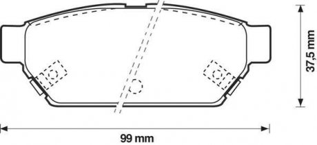 MITSUBISHI гальмівні колодки дискові задн.Carisma 95- JURID 571943J