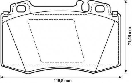 DB Тормозные колодки передние ML W163,W220 JURID 571961J