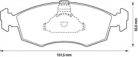 Тормозные колодки пер. FIAT Doblo 1,2-1,9JTD 01- JURID 571974J