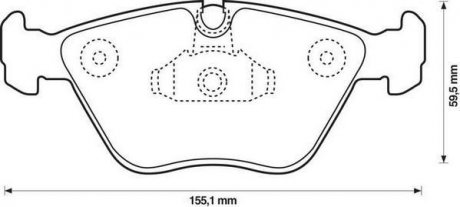 Тормозные колодки перед. BMW E32/E34/E36/E46 JURID 571994J