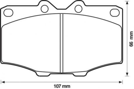 TOYOTA Гальмівні колодки Hilux,4-Runner JURID 572178J