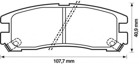 MITSUBISHI Колодки тормозные задние COLT 96-,GALANT 92- JURID 572186J