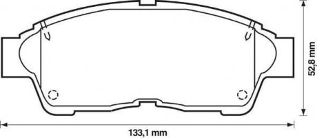 TOYOTA Тормозный колодки передние CARINA E,COROLLA,CAMRY 92 JURID 572333J