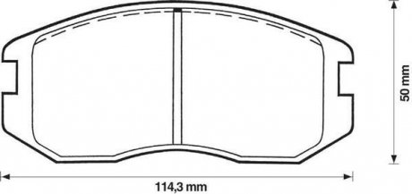 MITSUBISHI Тормозные колодки передние Colt,Lancer 88- JURID 572375J