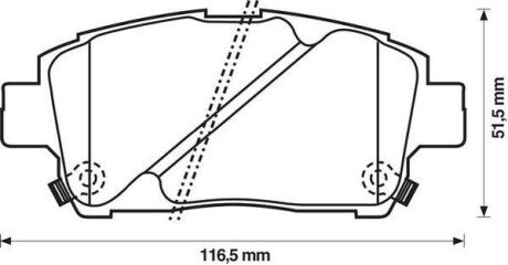 TOYOTA гальмівні колод. передн. Yaris, Corolla 99- JURID 572405J