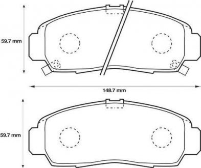 HONDA Тормозные колодки передн.FR-V, Legend 05-,Stream 01- JURID 572449J