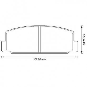 Тормозные колодки задние MAZDA 6 02-, 323 00-03, 626 99-02, Premacy JURID 572490J