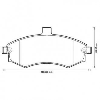 HYUNDAI Колодки тормозные передние Elantra 00-, Matrix 01- JURID 572513J