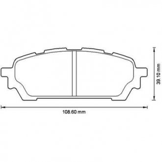 Тормозные колодки зад. Subaru Forester 02-07 JURID 572529J