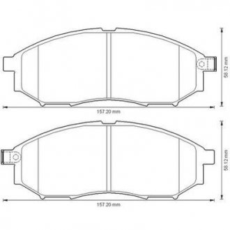 NISSAN Гальмівні колодки передн..Murano,Navara,Pathfinder 05- сист.Sumitomo JURID 572575J