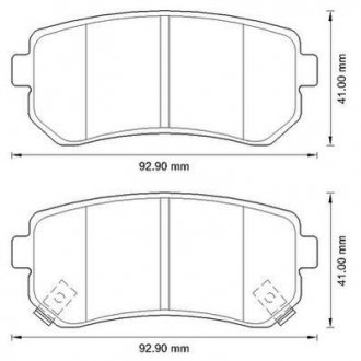 HYUNDAI Тормозные колодки задн. i30 07-,Kia Ceed, Carens 02- JURID 572590J