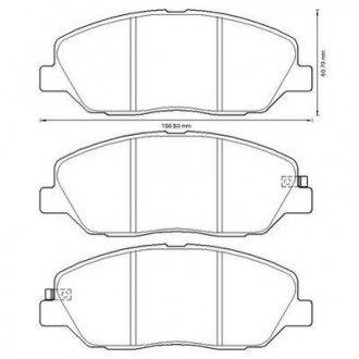 Колодки тормозные пер. HYUNDAI Santa Fe 06-09 JURID 572607J