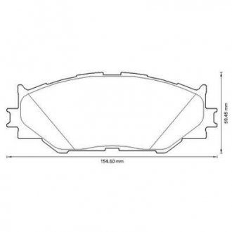 LEXUS Колодки тормозные передние IS 250 05- JURID 572620J