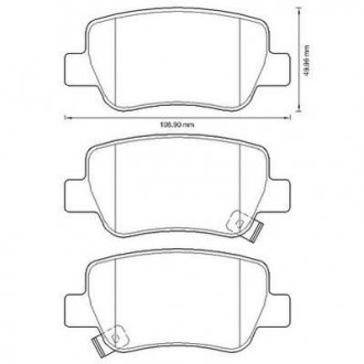 TOYOTA Тормозные колодки задн. Avensis 09- JURID 572627J