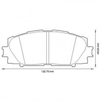 TOYOTAТормозные колодки передн.Yaris 05-,Prius 09- JURID 572631J