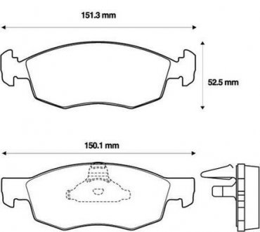 FIAT Тормозные колодки передн.Doblo 01- JURID 573130J