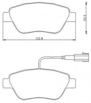 DELPHI FIAT Тормозные колодки передн.Doblo,Grande Punto,Panda,Qubo JURID 573164J