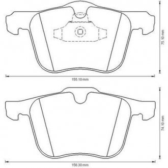 FORD гальмівні колодки передн.Galaxy,S-Max 08-,Volvo S60/80,V,XC 70 II 07- JURID 573179J