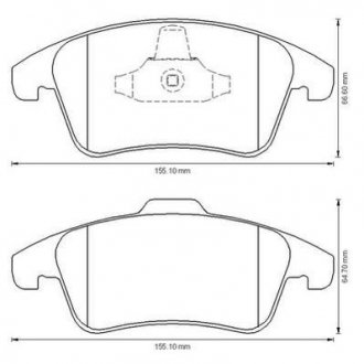 CITROEN Тормозные колодки передние C4 Picasso,Grand Picasso,DS4,5,Peugeot 5008 06- JURID 573193J