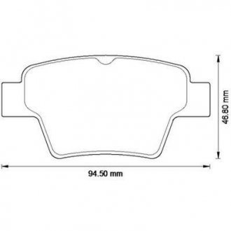 CITROEN Тормозные колодки задн.C4,Peugeot 307 (сист.BOSCH) JURID 573235J