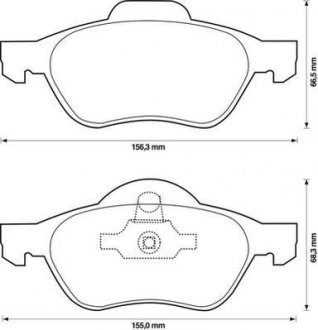 RENAULT Колодки тормозные передние Laguna II,III,Megane II,Scenic II 1.5dCi/2.0 16V 01- JURID 573244J