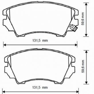 Тормозные кол. пер. Opel Insignia 08- JURID 573269J