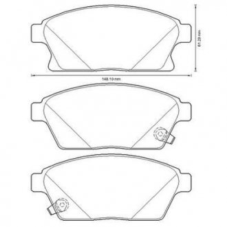 Тормозные колодки пер. CHEVROLET CRUZE 09- JURID 573325J