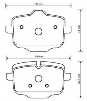 BMW Тормозн.колодки задн.F10 530d-550,Touring 518d-550,6 Gran Coupe F06 JURID 573353J