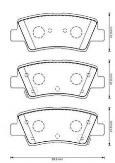 HYUNDAI Колодки тормозные задн.Tucson,Sonata,Soul,SsangYong JURID 573369J