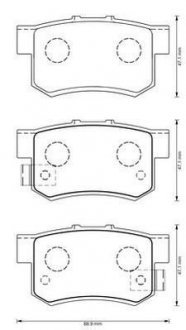 HONDA Тормозн.колодки задн.Accord 03-,CR-V II,Stream 01- JURID 573375J