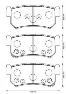 SSANGYONG Тормозн.колодки задн.Rexton,Kyron,Actyon JURID 573377J