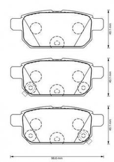 SUZUKI Тормозн.колодки задн.Swift IV 10-,SX4 S-Cross 13- JURID 573384J