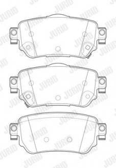 NISSAN Тормозные колодки задн.Qashqai 13- JURID 573658J