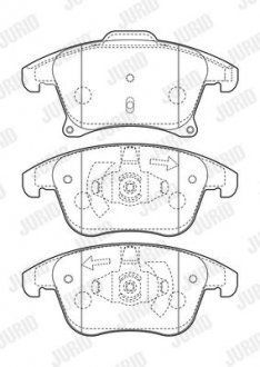 FORD Колодлки торм. пер. Mondeo 14-, Galaxy, S-Max 15- JURID 573674J