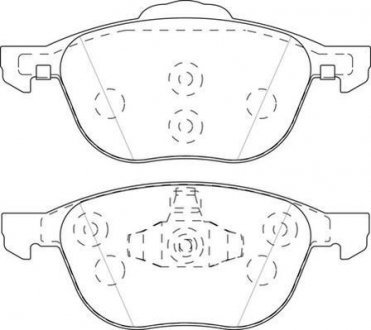 FORD Тормозные колодки передн.C-Max,Focus II,III,Kuga I,II Mazda 3,5,Volvo 03- JURID 573753J