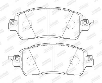 MAZDA Колодки гальмівні пер. 2 14- JURID 573801J