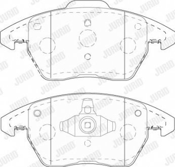 AUDI Торм колодки передн. A1 1.8 TFSI 15-18, SEAT IBIZA IV SC 1.8 TSI Cupra 15-16, VW BEETLE 2.0 TDI 14-18 JURID 573852J