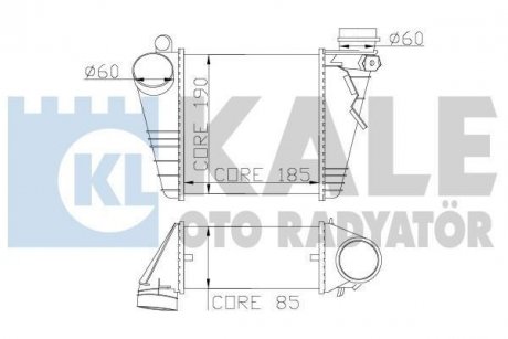 KALE VW Интеркулер Audi A3,Golf IV,Skoda Octavia II 1.8T/1.9TDI KALE OTO RADYATOR 342000