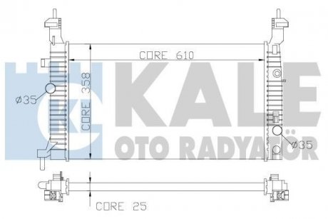 KALE OPEL Радиатор охлаждения Meriva A 1.7DTi 03- KALE OTO RADYATOR 342065 (фото 1)