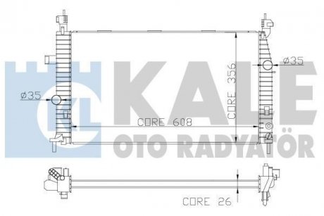 KALE OPEL Радиатор охлаждения Meriva A 1.4/1.8 KALE OTO RADYATOR 342070